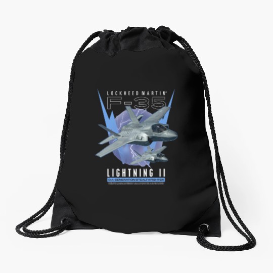 F-35 LightningIi 5Th Gen Stealth Fighter Drawstring Bags