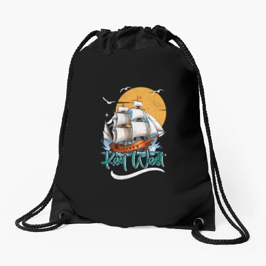 KEY-WEST FLORIDA Sunshine-State West Keys Drawstring Bags