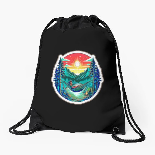 Camping Serenity Drawstring Bags