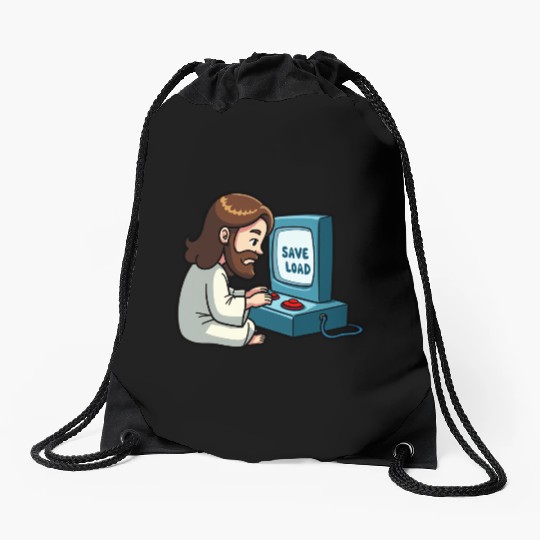 Jesus Saves and Loads Drawstring Bags