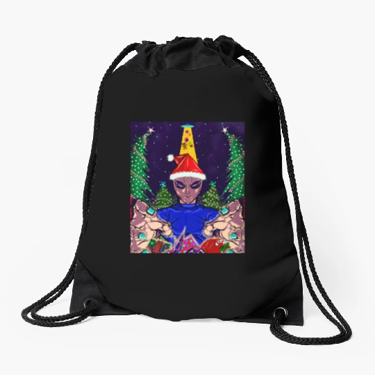 Alien Christmas Gifts Collection Time! Drawstring Bags