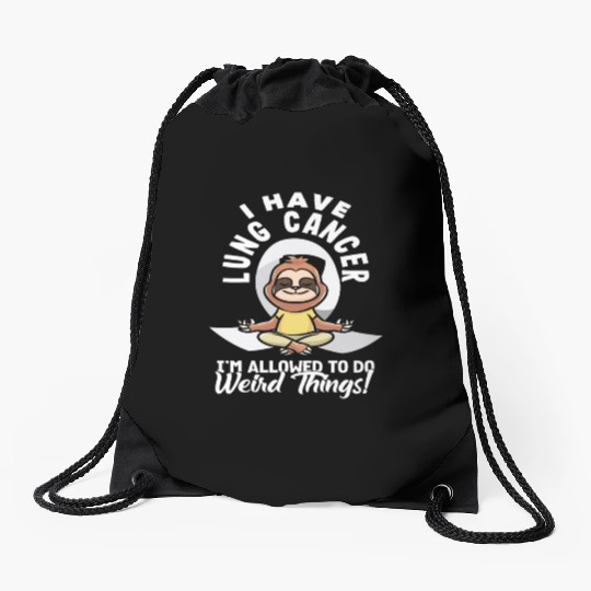 Lung Cancer Awareness Weird Things Drawstring Bags