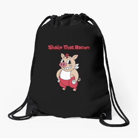 Dancing Pig | Shake That Bacon | Unisex | Drawstring Bags