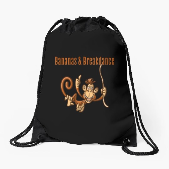 Dancing Monkey | Bananas & Breakdance | Unisex | Drawstring Bags