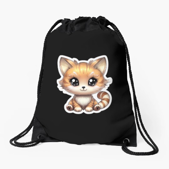 Kawaii Cat Drawstring Bags