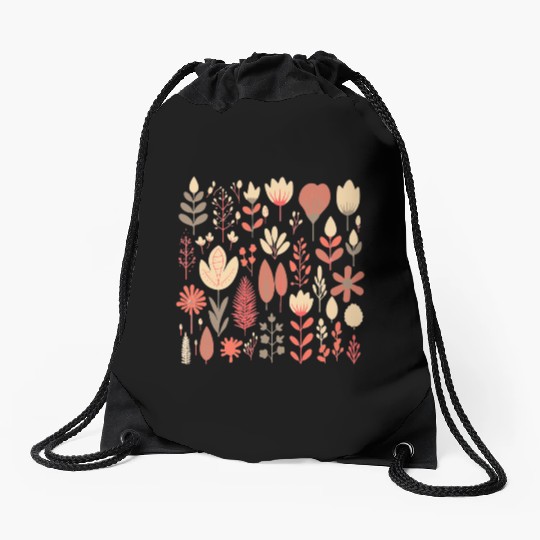 Spring Flowers Drawstring Bags