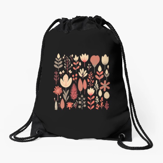 Spring Flowers Drawstring Bags