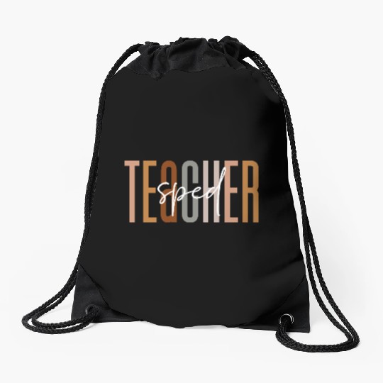 Sped Teacher Squad Crew Funny Special Education Drawstring Bags