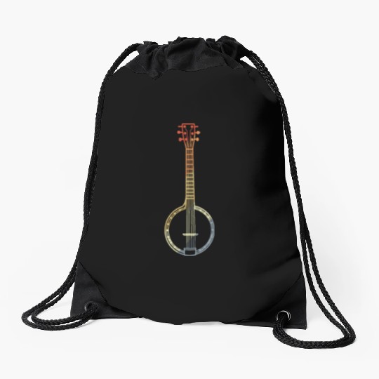 Banjo Sketch 90s Look Drawstring Bags