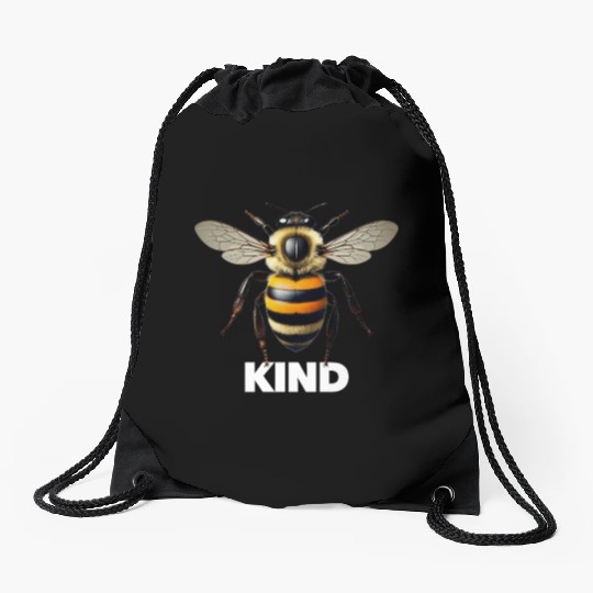 Bumble bee kind cute birthday present Drawstring Bags