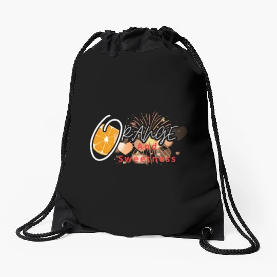 Orange and sweetness Drawstring Bags