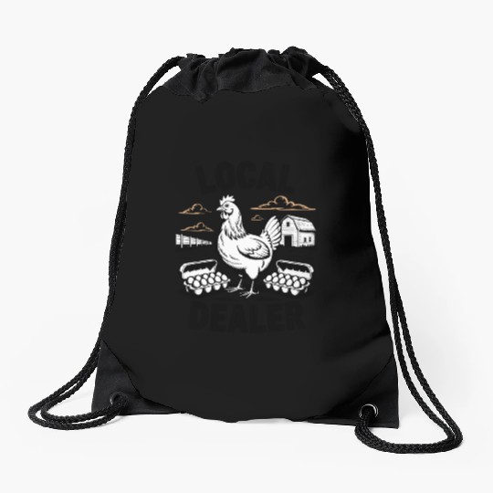 Local Egg Dealer Easter Holiday Easter Egg Hunt Drawstring Bags