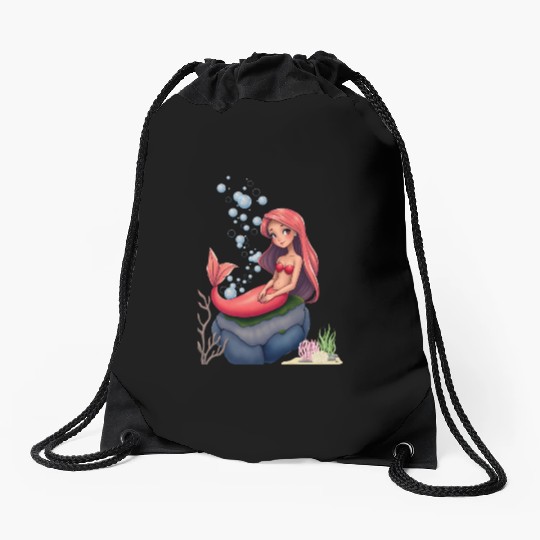 Enchanted Mermaid: Underwater Fantasy Drawstring Bags