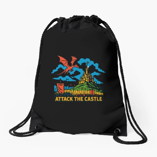 Medieval Knight, Wizard and Monster Drawstring Bags
