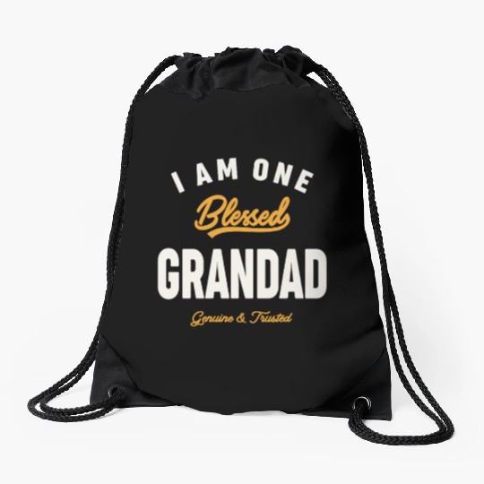 I Am One Blessed Grandad Dad Grandpa Drawstring Bags