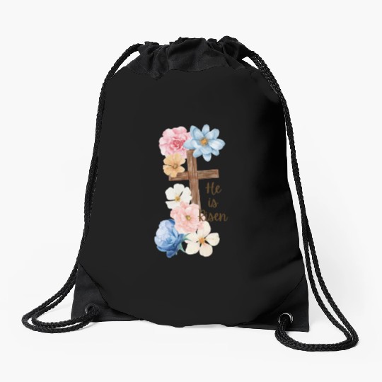 He is Risen Drawstring Bags