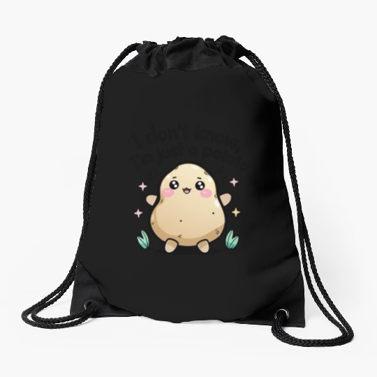 I don't know, I'm just a potato Drawstring Bags