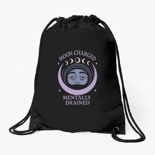 Witchy Book Club Pagan Reader Occult Fiction Coven Drawstring Bags