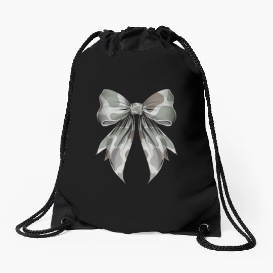 Coquette Bow Camouflage Hunting Hunter Hog Deer Drawstring Bags
