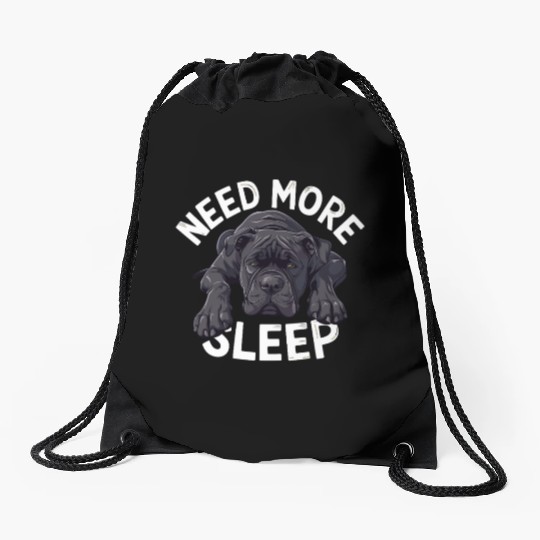 Need More Sleep Lazy Dog Design for Dog Lovers Drawstring Bags