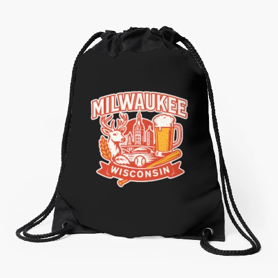 Milwaukee Wisconsin Drawstring Bags