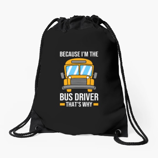School Bus Driver Funny School Bus Drawstring Bags
