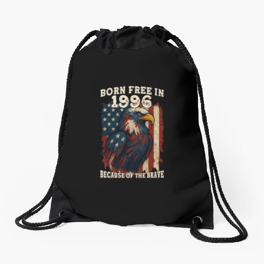 Born Free in 1996 - 29 Years of Liberty Drawstring Bags