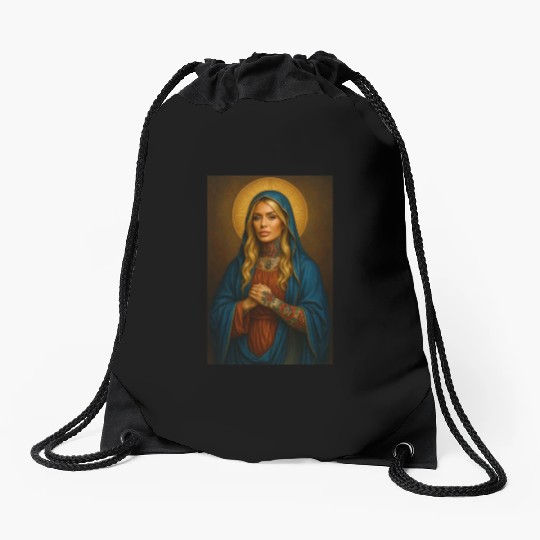 Mother Mary Drawstring Bags