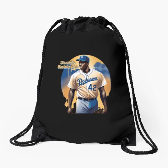 Jackie Robinson Drawstring Bags