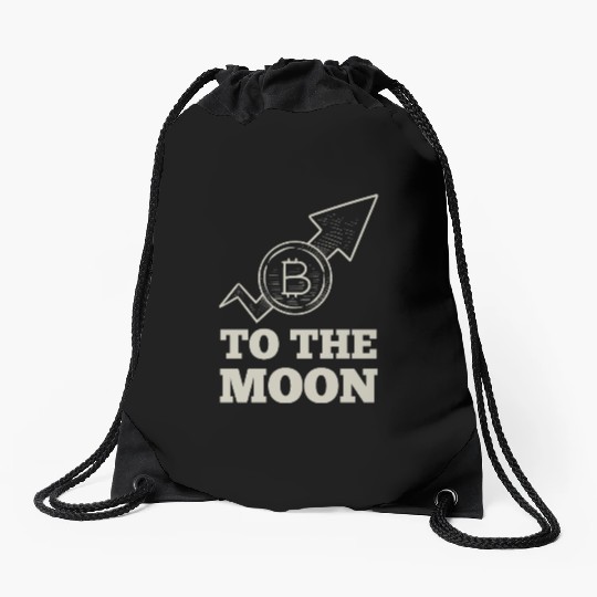 To The Moon Design Drawstring Bags