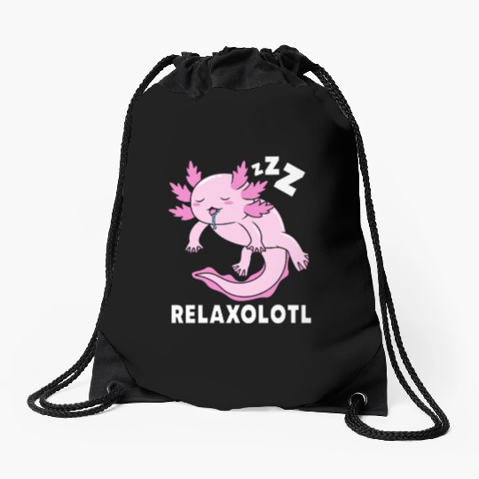 Axolotl Amphibian Pet Funny Axolotls Drawstring Bags