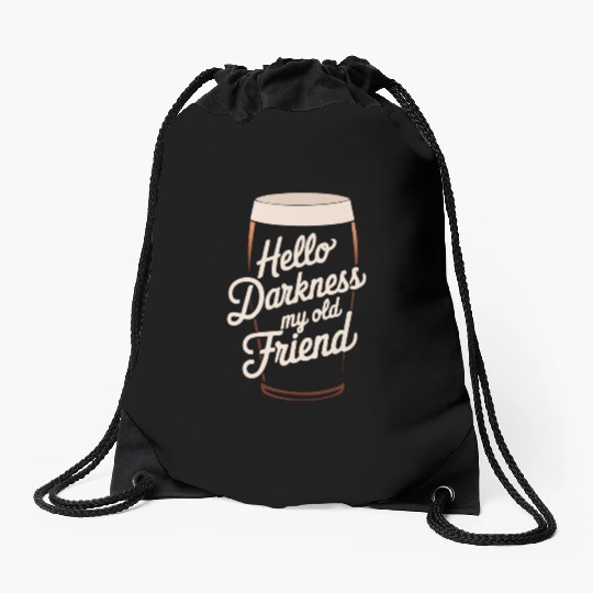 Hello Darkness My Old Friend Drawstring Bags