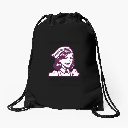 Funny Emergency Room Nurse Drawstring Bags