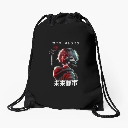 Shadow Circuit: Tokyo Rebellion Drawstring Bags