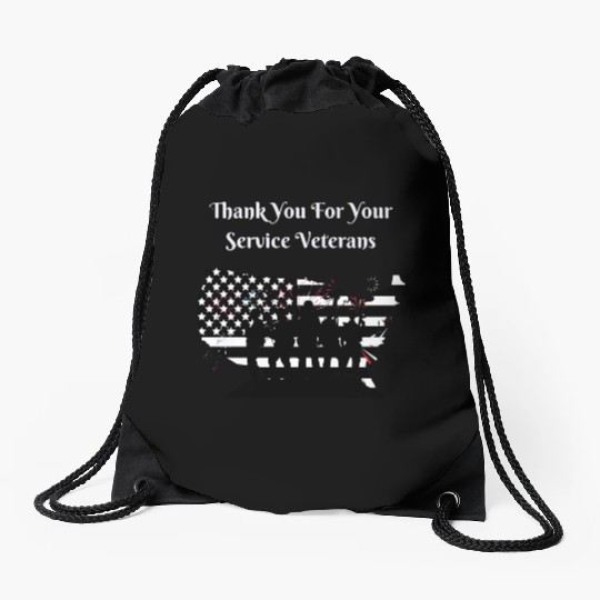 Thank You For Your Service Veterans day US Army Drawstring Bags