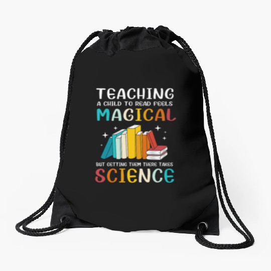Reading Teacher Bookworm Read Books Drawstring Bags