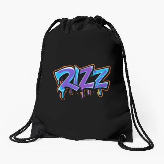 Rizz Graffiti Drawstring Bags – Flirty Slang Street Drip