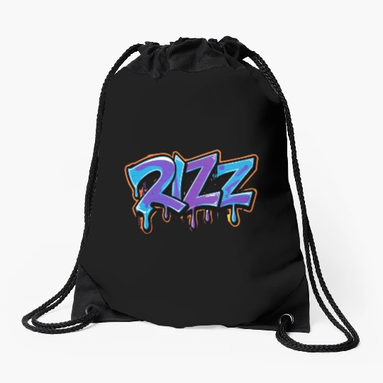 Rizz Graffiti Drawstring Bags – Flirty Slang Street Drip