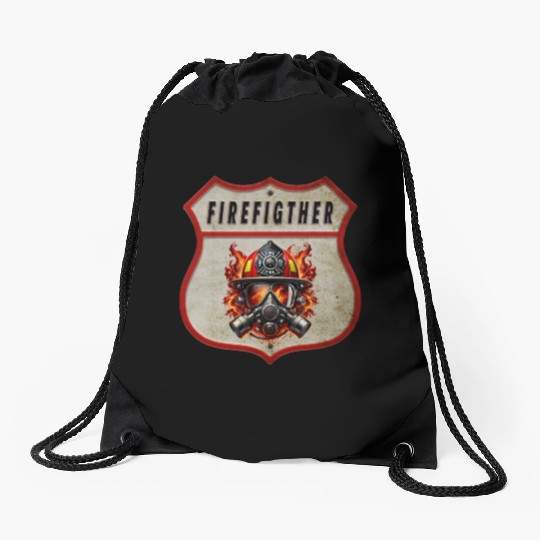 Fire Brigade Coat Of Arms Drawstring Bags