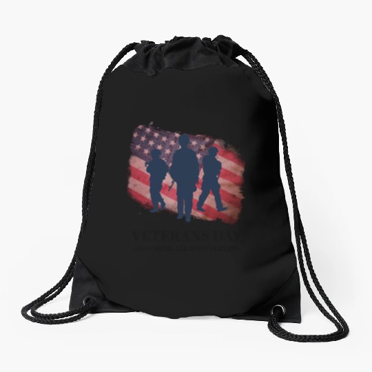 Memorial Day Patriotic Drawstring Bags