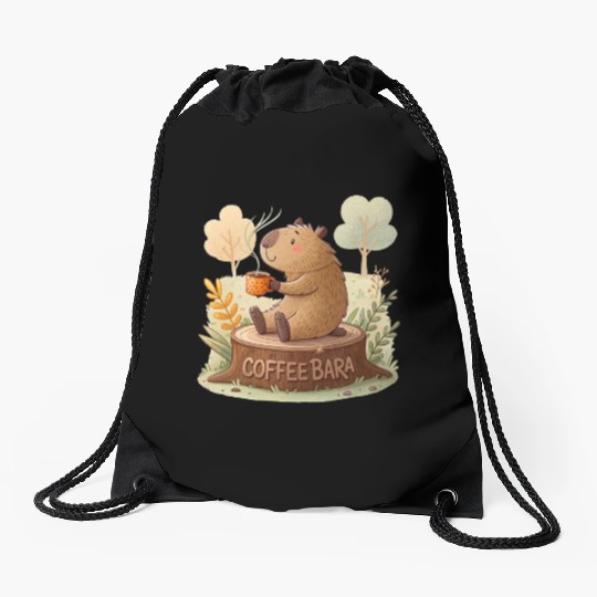 Capybara - Coffeebar Drawstring Bags
