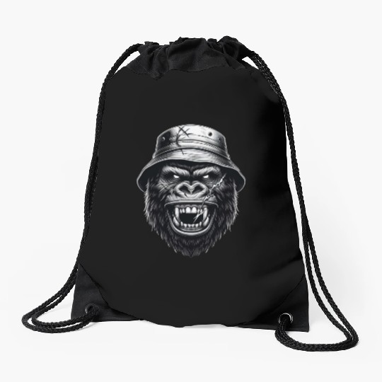 Savage Gorilla – Streetwear Beast Art Drawstring Bags