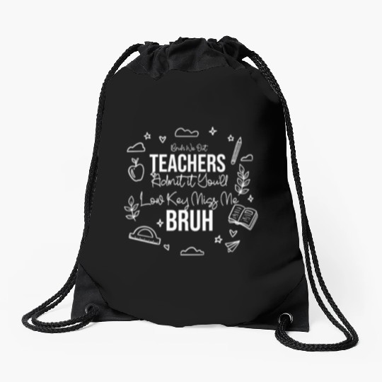 Bruh We Out – Funny Students Graduation Quote Drawstring Bags
