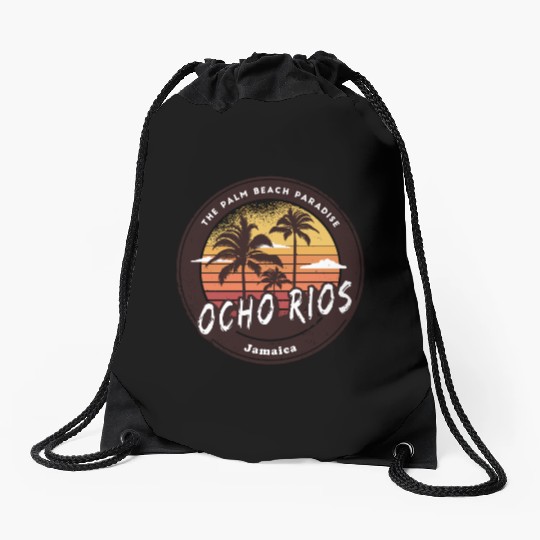 Ocho Rios Jamaica - Tropical Paradise Drawstring Bags