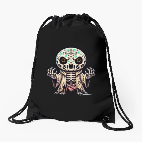 Undead Spellcaster – Mystic Skeleton Sorcerer Drawstring Bags