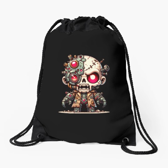 Spiked Bone Monster – Creepy Skeleton Beast Drawstring Bags