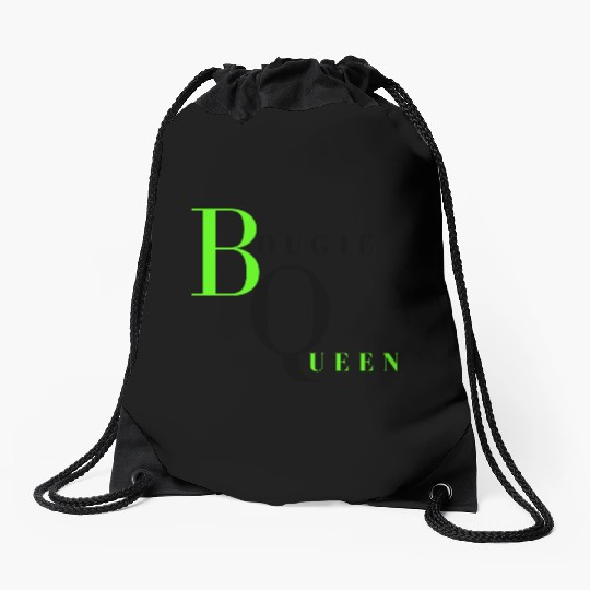 Bougie Queen Lime&Black Drawstring Bags