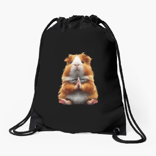 Peaceful Meditation Guinea Pig Zen Moment Pet Drawstring Bags