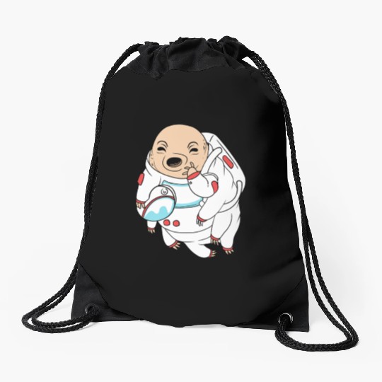 Water Bear Lover Tardigrade Astronaut Drawstring Bags