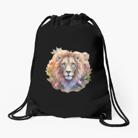 Asher the Floral Monarch Drawstring Bags